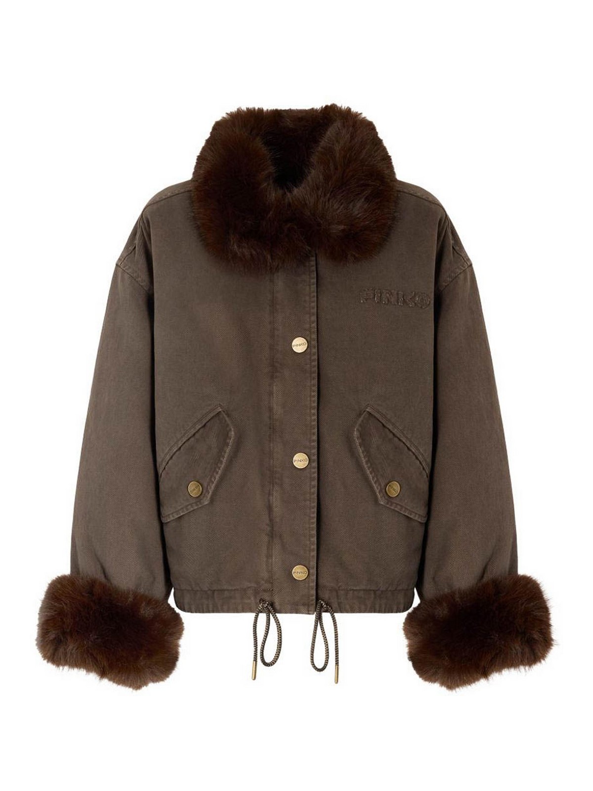 Pinko Blouson Rembourré - Marron