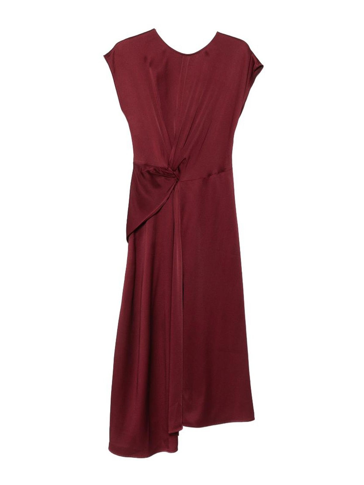 Victoria Beckham Robe Au Genou - Rouge Brun