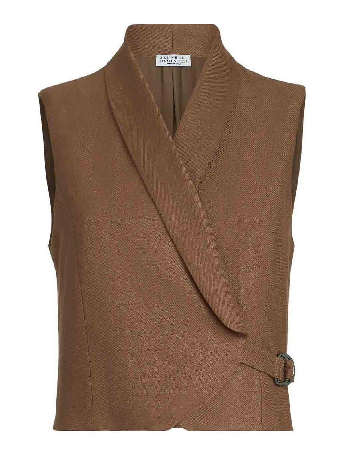 Brunello Cucinelli Linen Jacket In Brown
