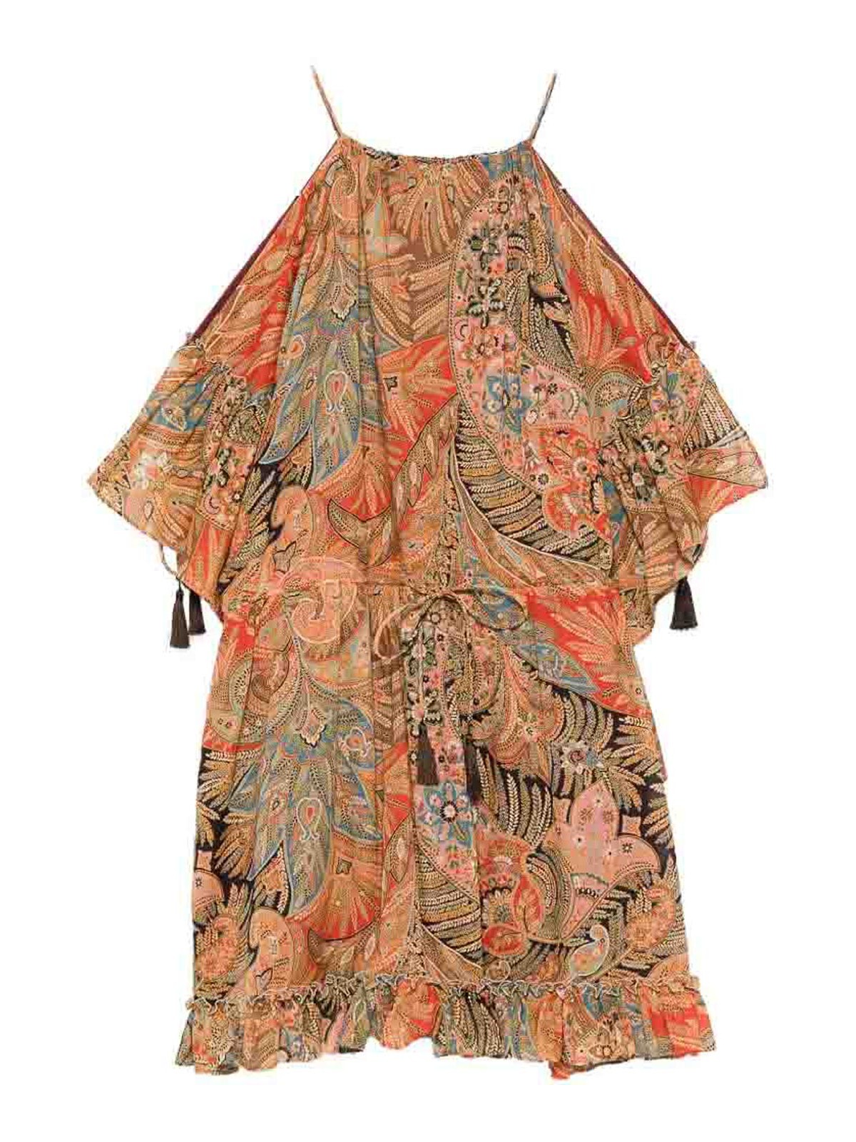 Etro Paisley Print Mini Dress In Multicolour