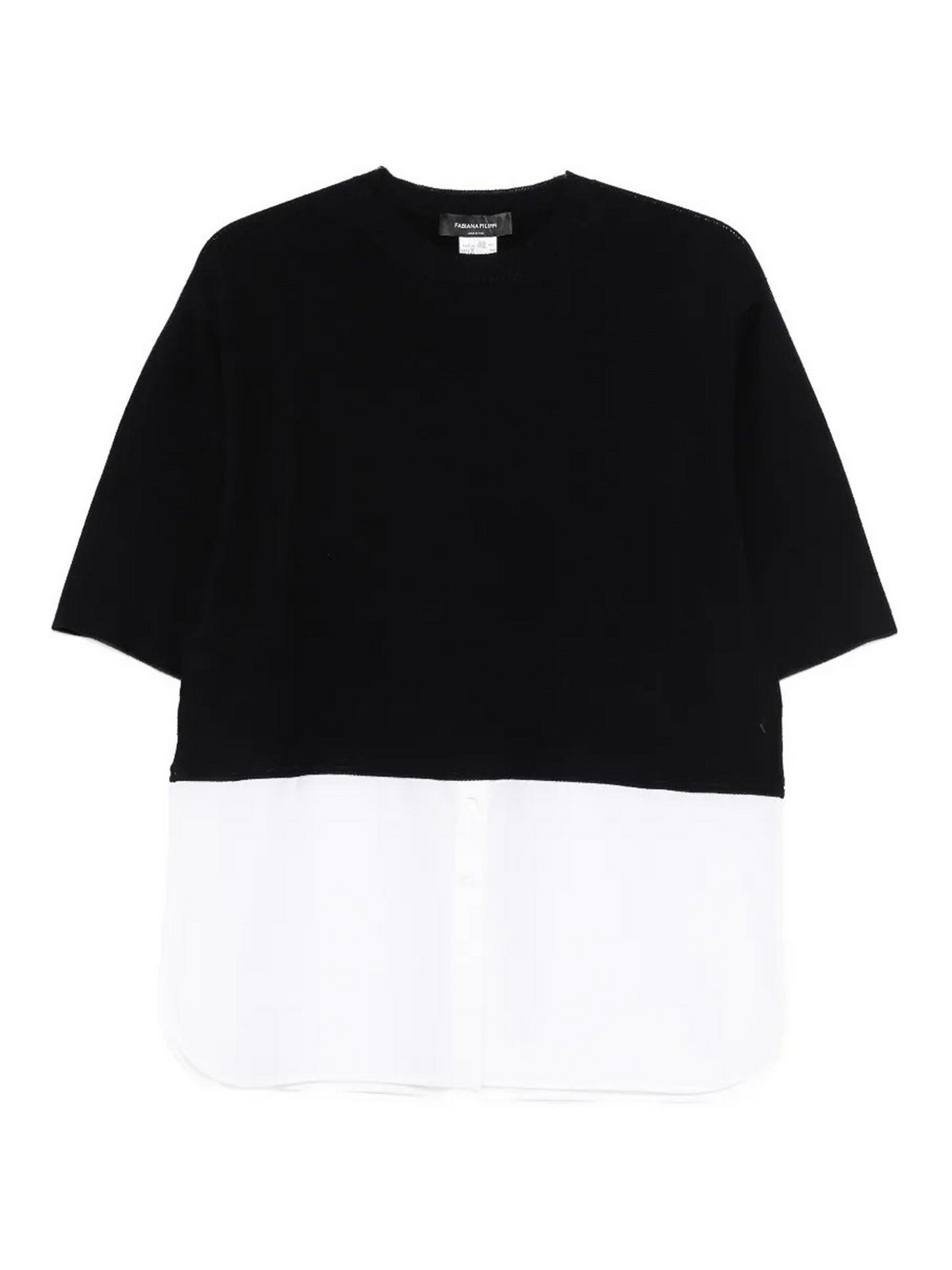 Fabiana Filippi Pull Col Rond - Bleu