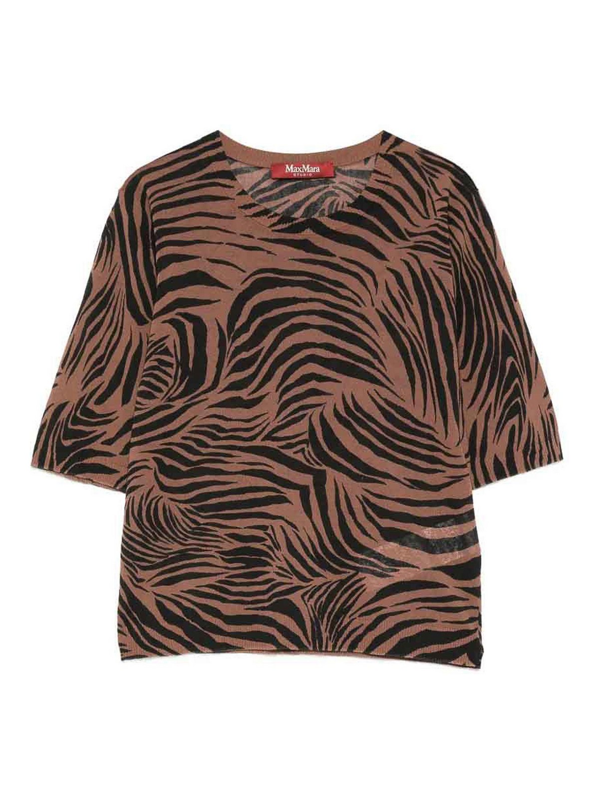 Max Mara T-shirt In Brown