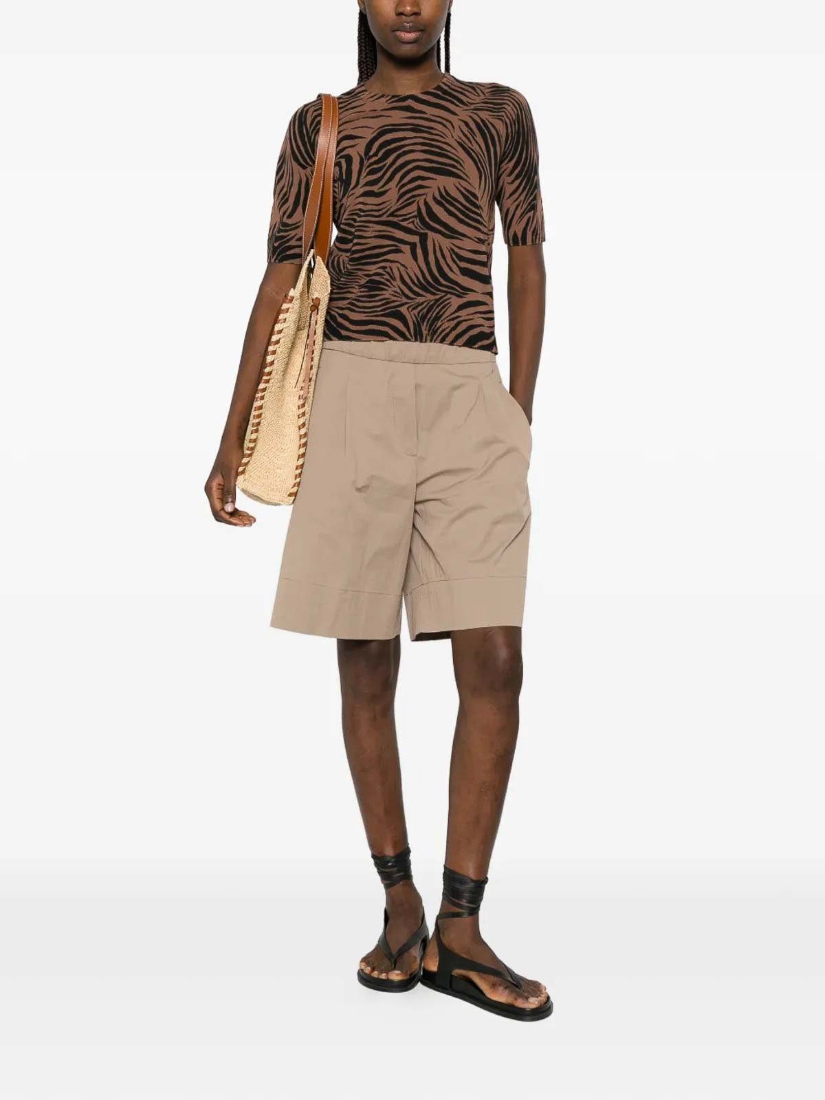 Max Mara T-shirt In Brown
