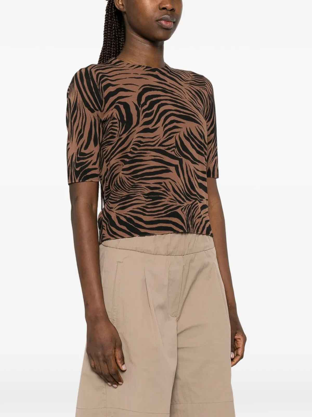 Max Mara T-shirt In Brown