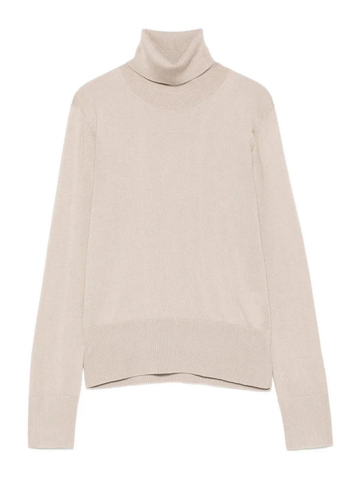 Alpha Studio Pull Col Roulé - Beige