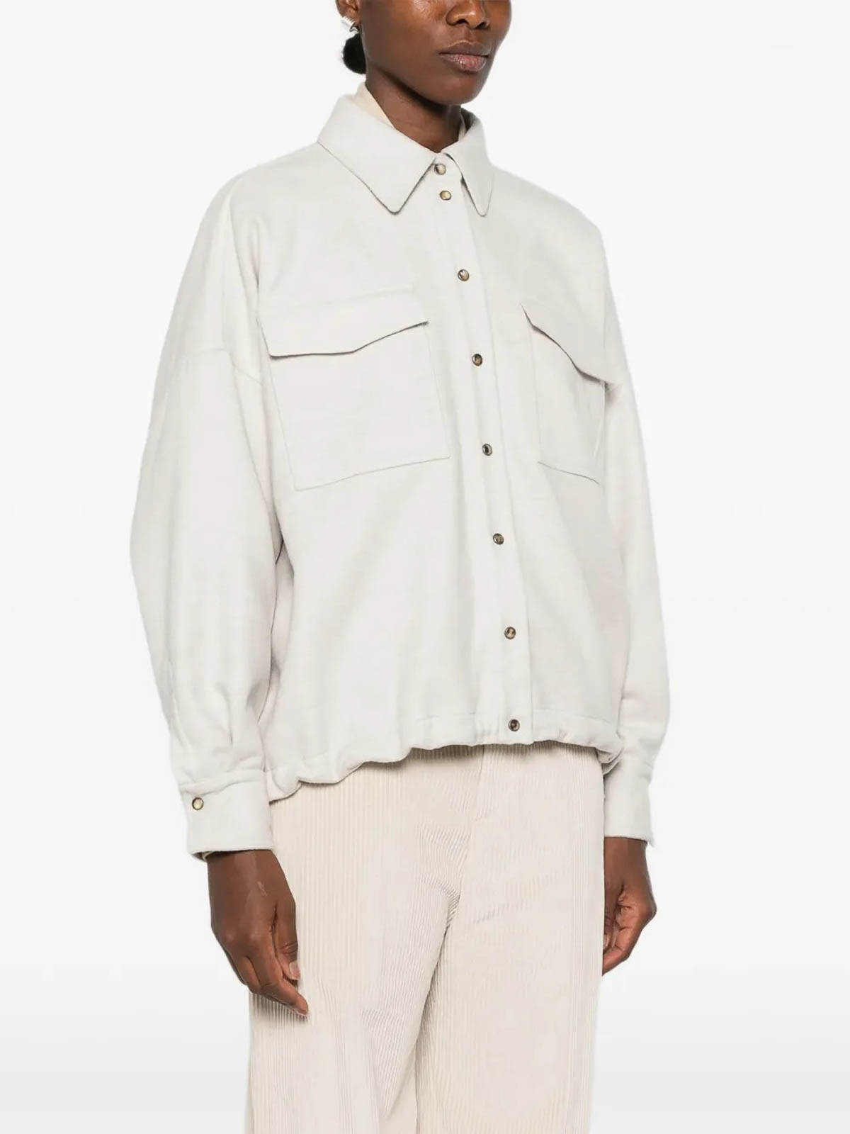 Brunello Cucinelli Wool Blouson In White