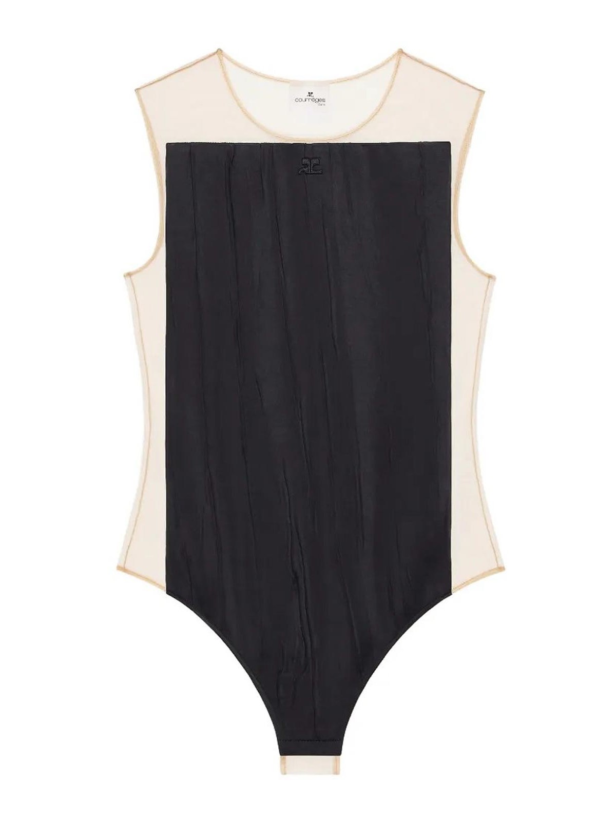 Courrèges Illusion Body Suit In Black