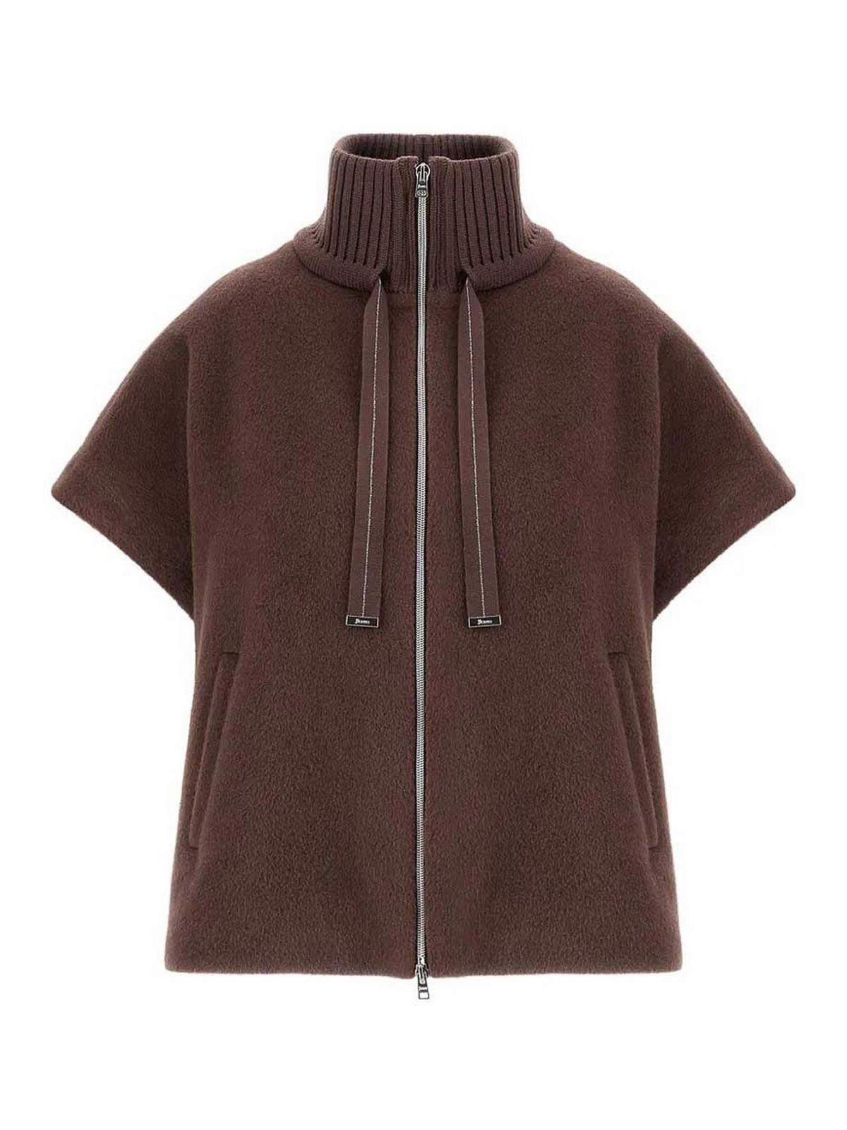 Herno Cape Alpacas In Brown