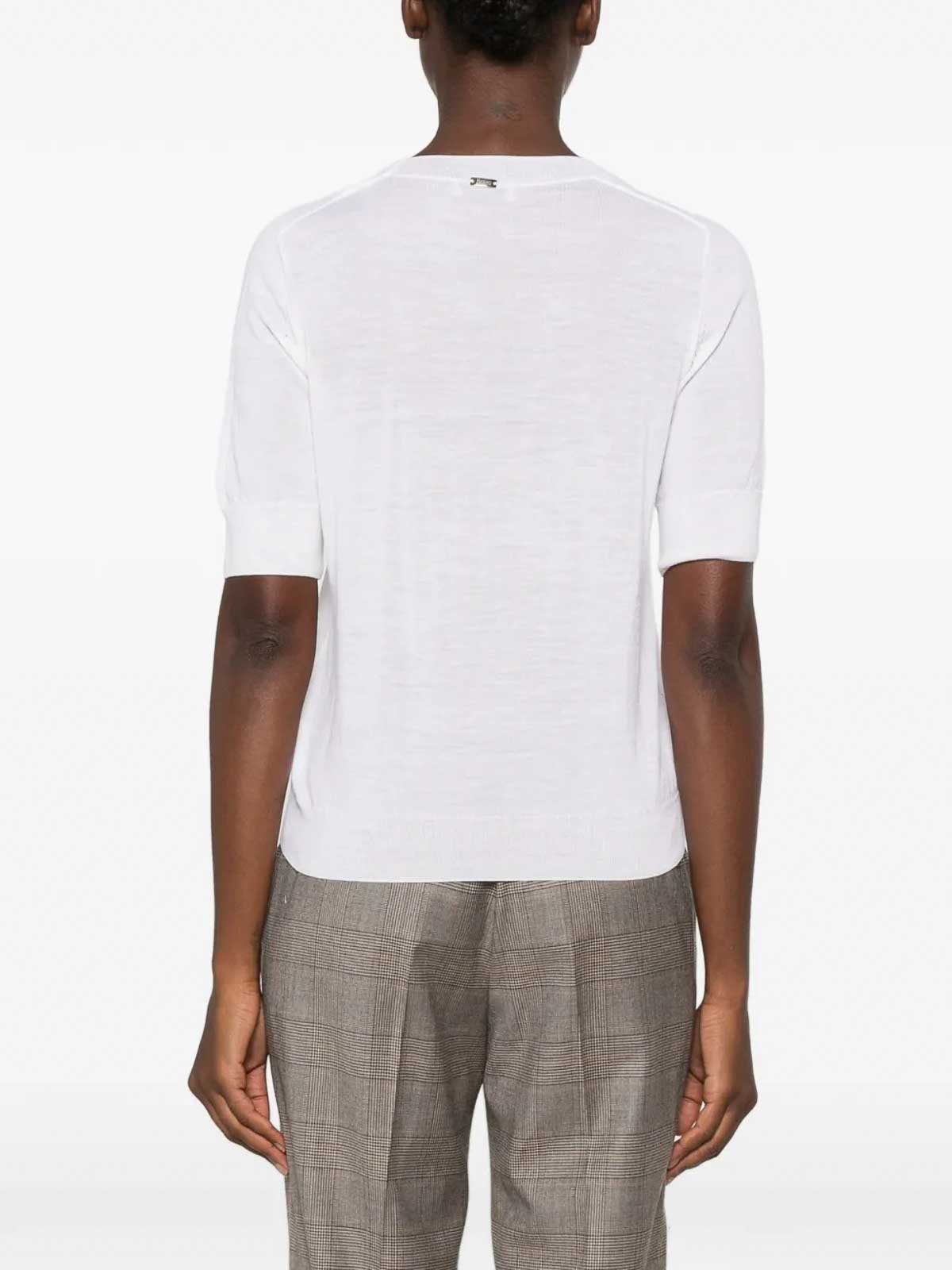 Herno Short Sleeve Sweater In White