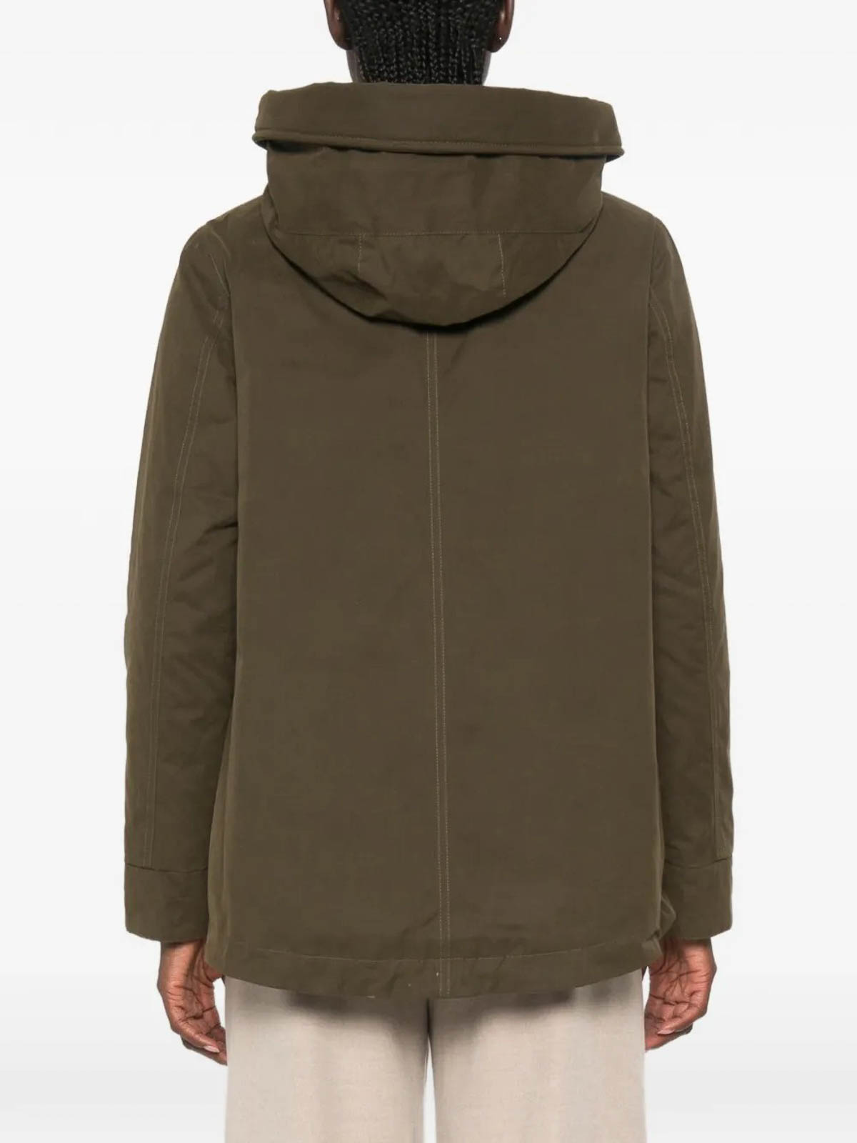 Herno Short Parka In Green