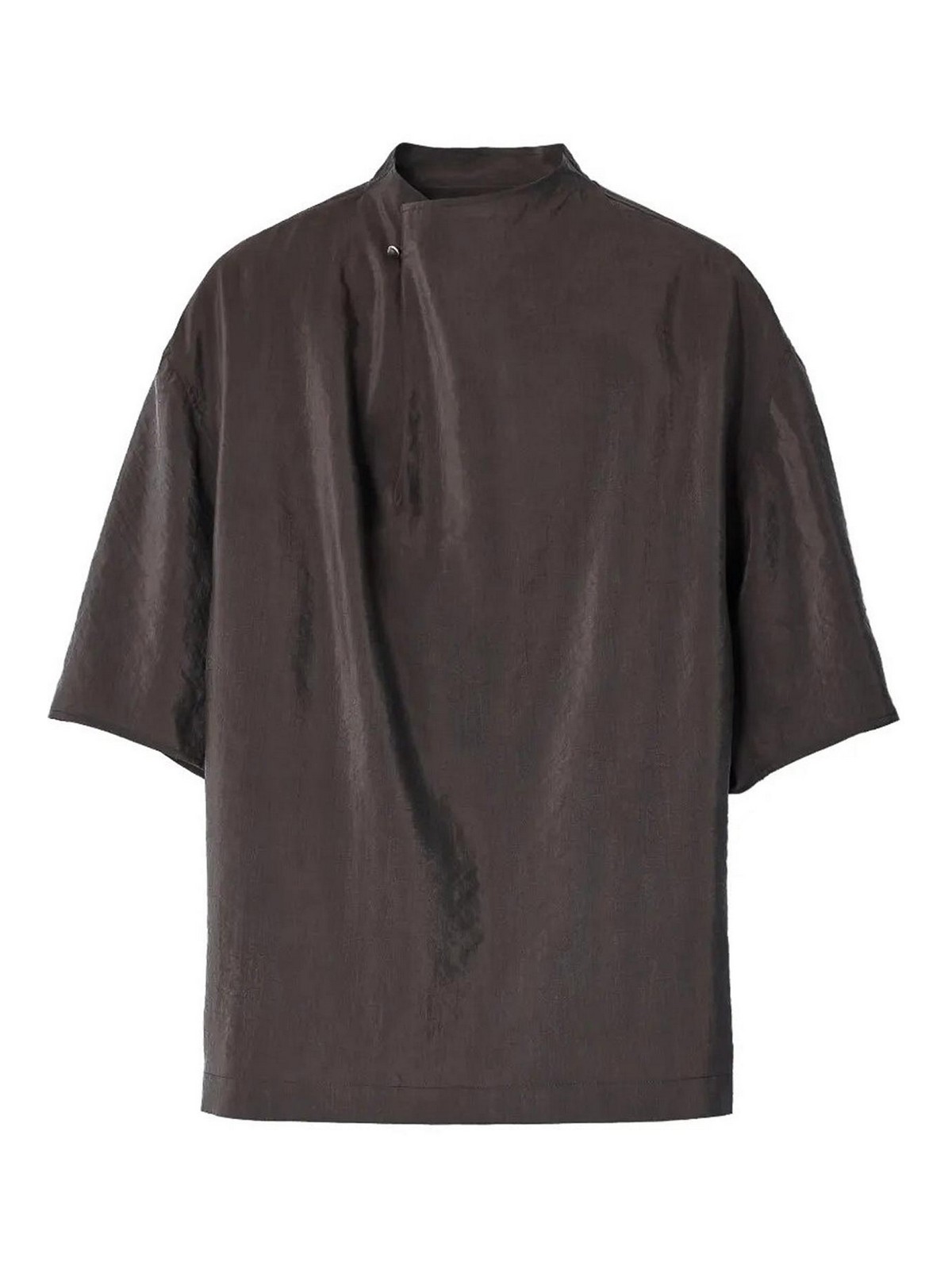 Lemaire Short Sleeve Tunic In Brown