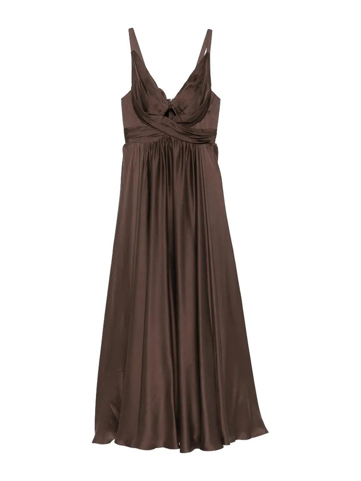 Zimmermann Draped Maxi Dress In Brown