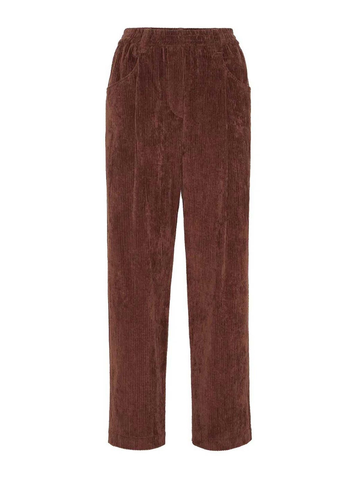 Brunello Cucinelli Pantalons Décontractés - Rouge