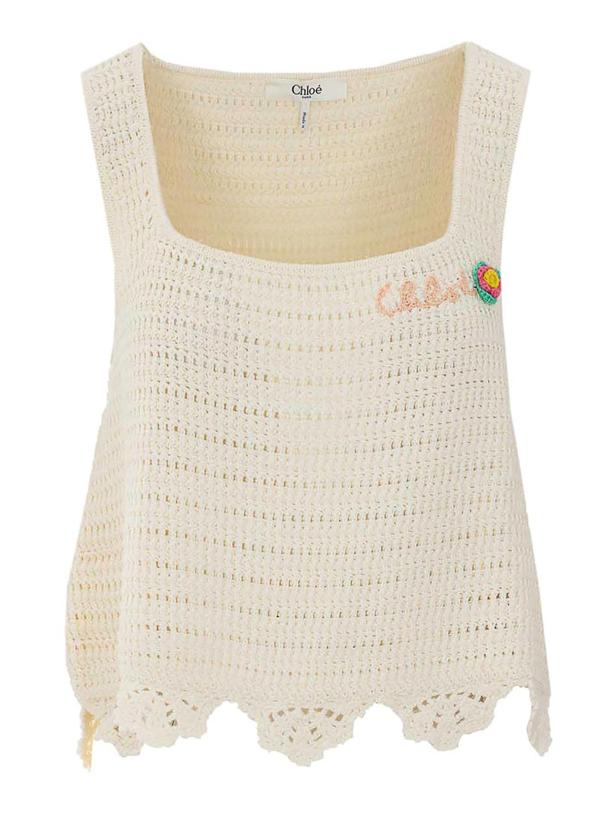Chloe' Top - Blanc