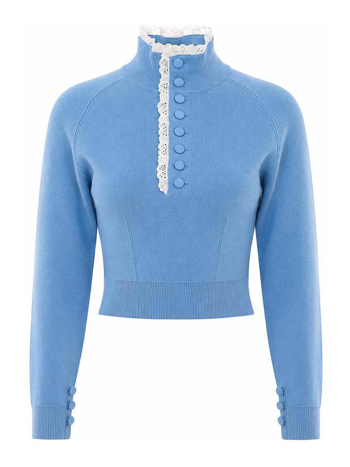 Chloe' Pull Col Rond - Bleu