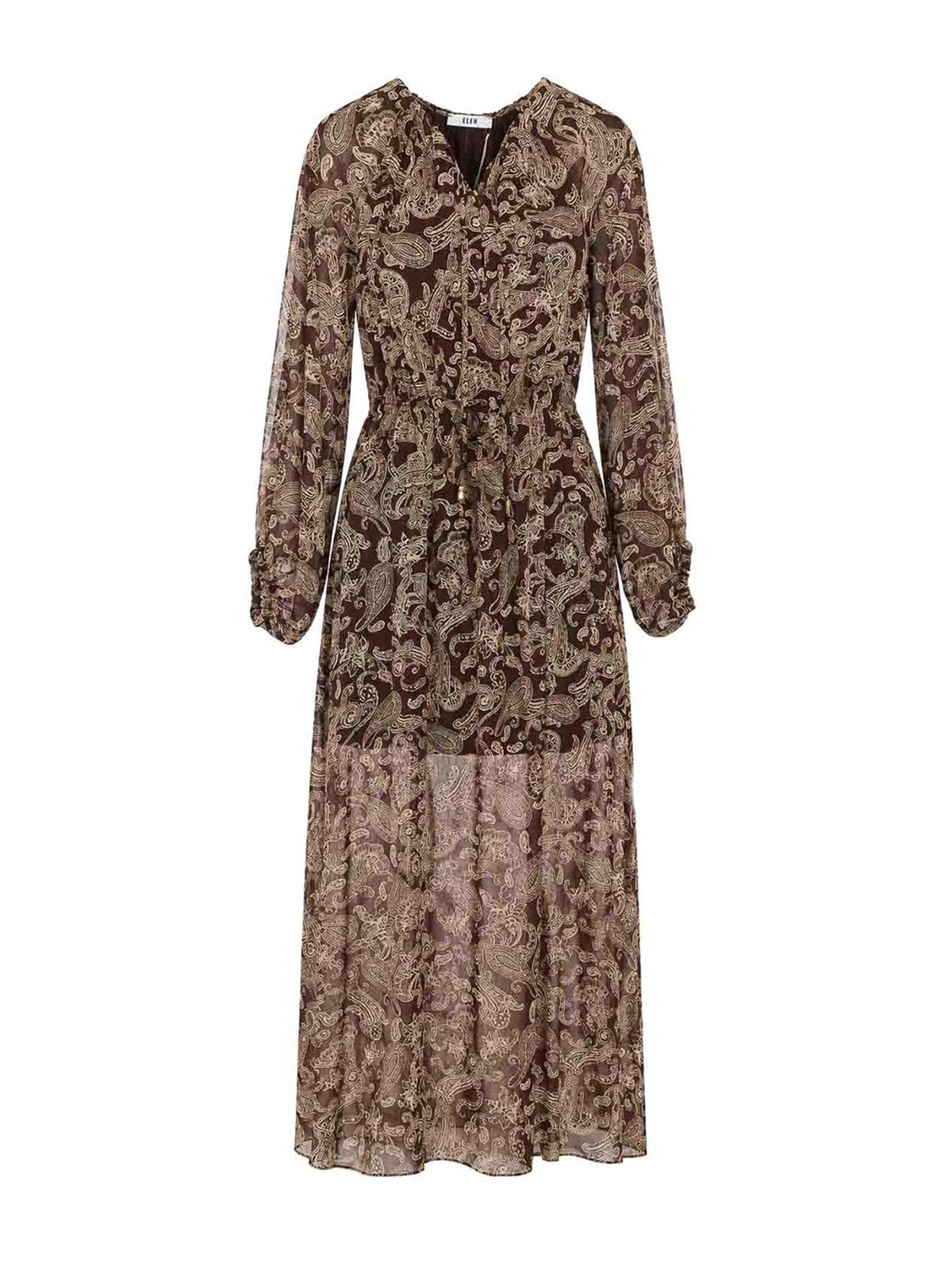 Eleh Robe Au Genou - Marron