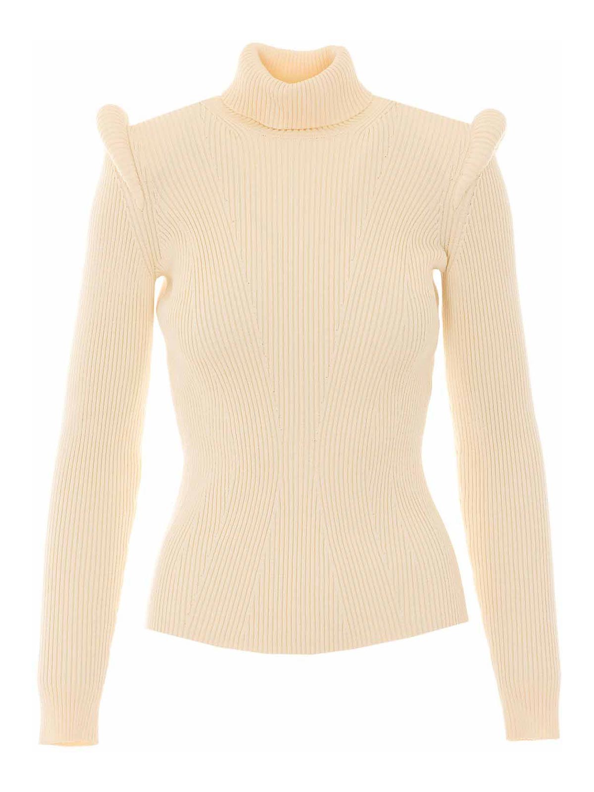 Elisabetta Franchi Pull Col Rond - Blanc
