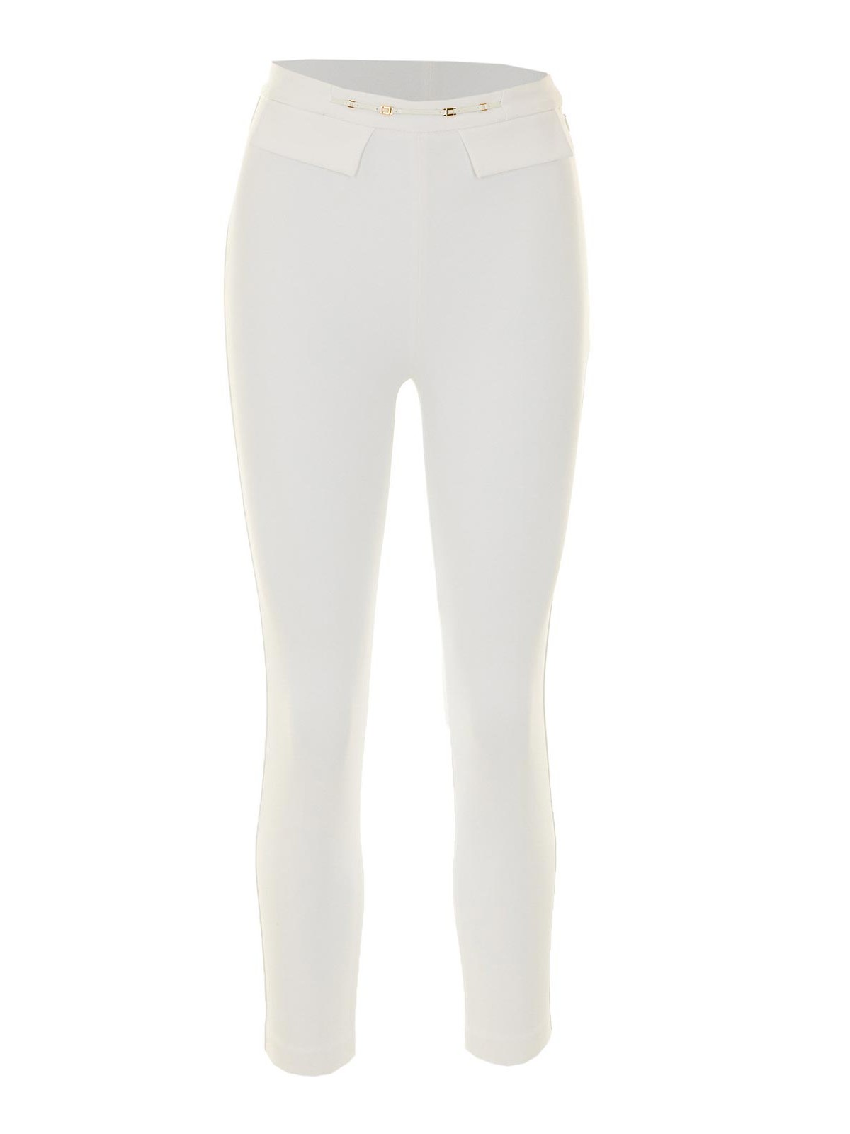 Elisabetta Franchi Pantalons Décontractés - Blanc