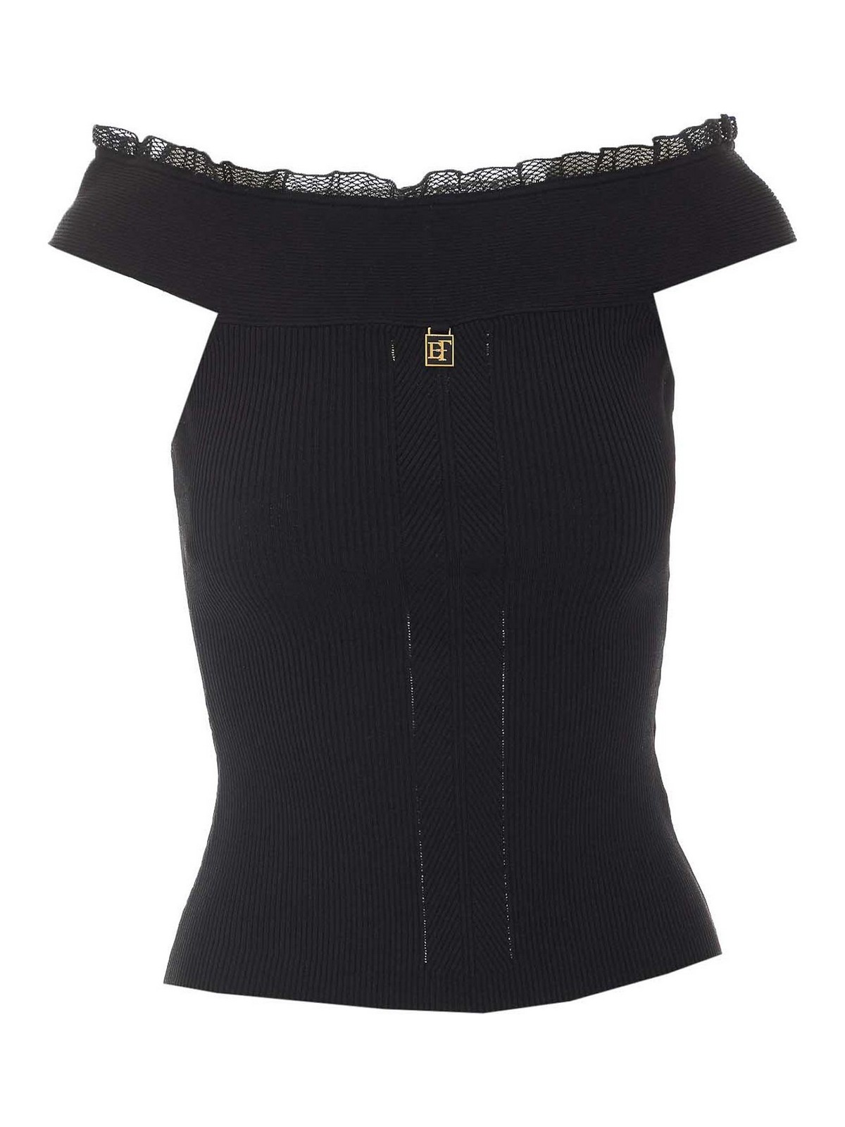 Elisabetta Franchi Top - Noir