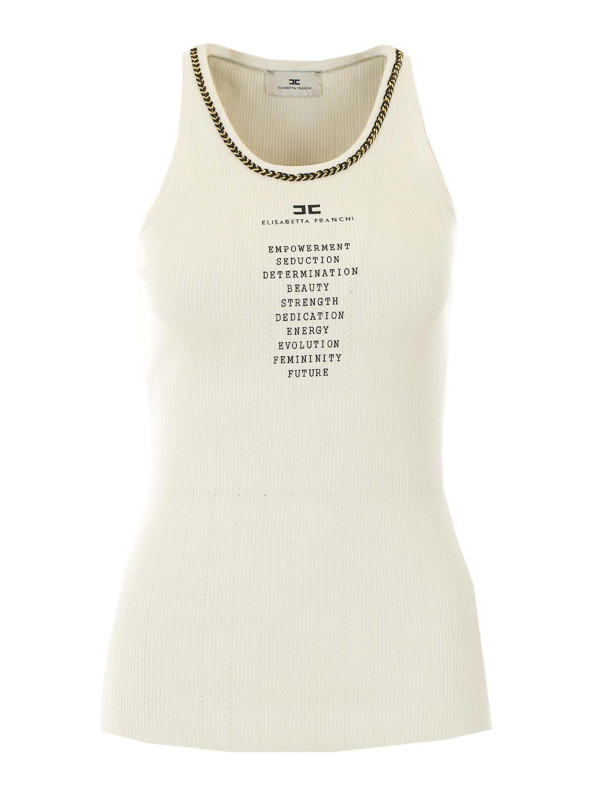 Elisabetta Franchi Top - Blanc
