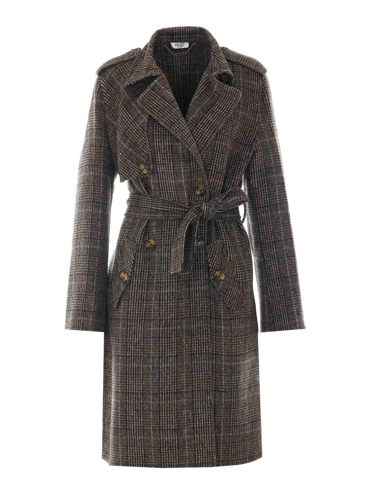 Liu Jo Manteau Au Genou - Marron