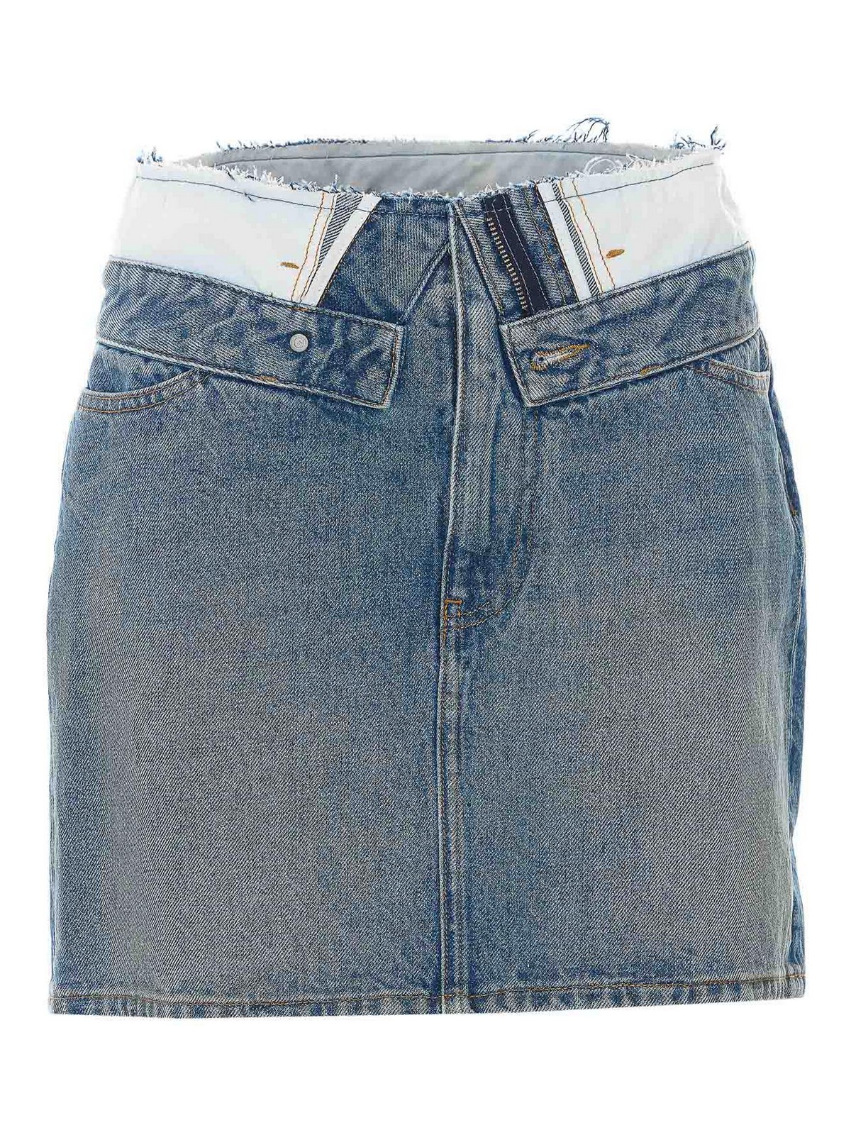 MM6 Maison Margiela Mini Jupe - Bleu