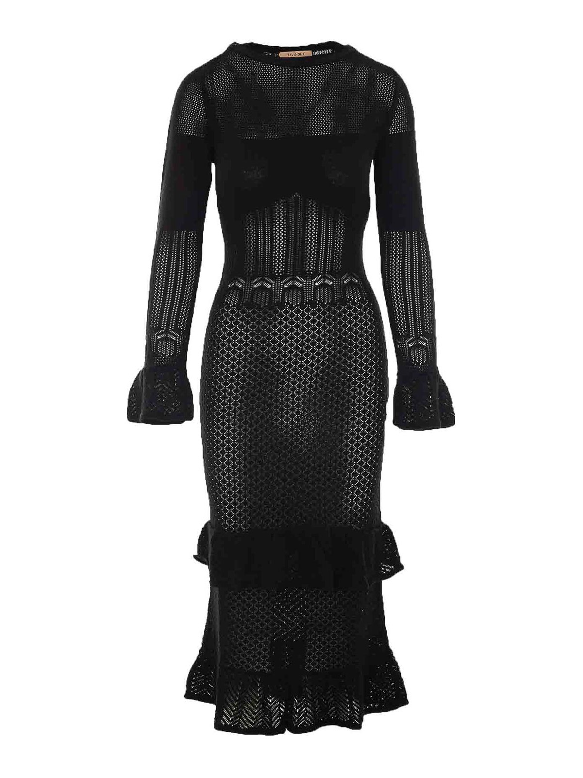 Twinset Robe Au Genou - Noir