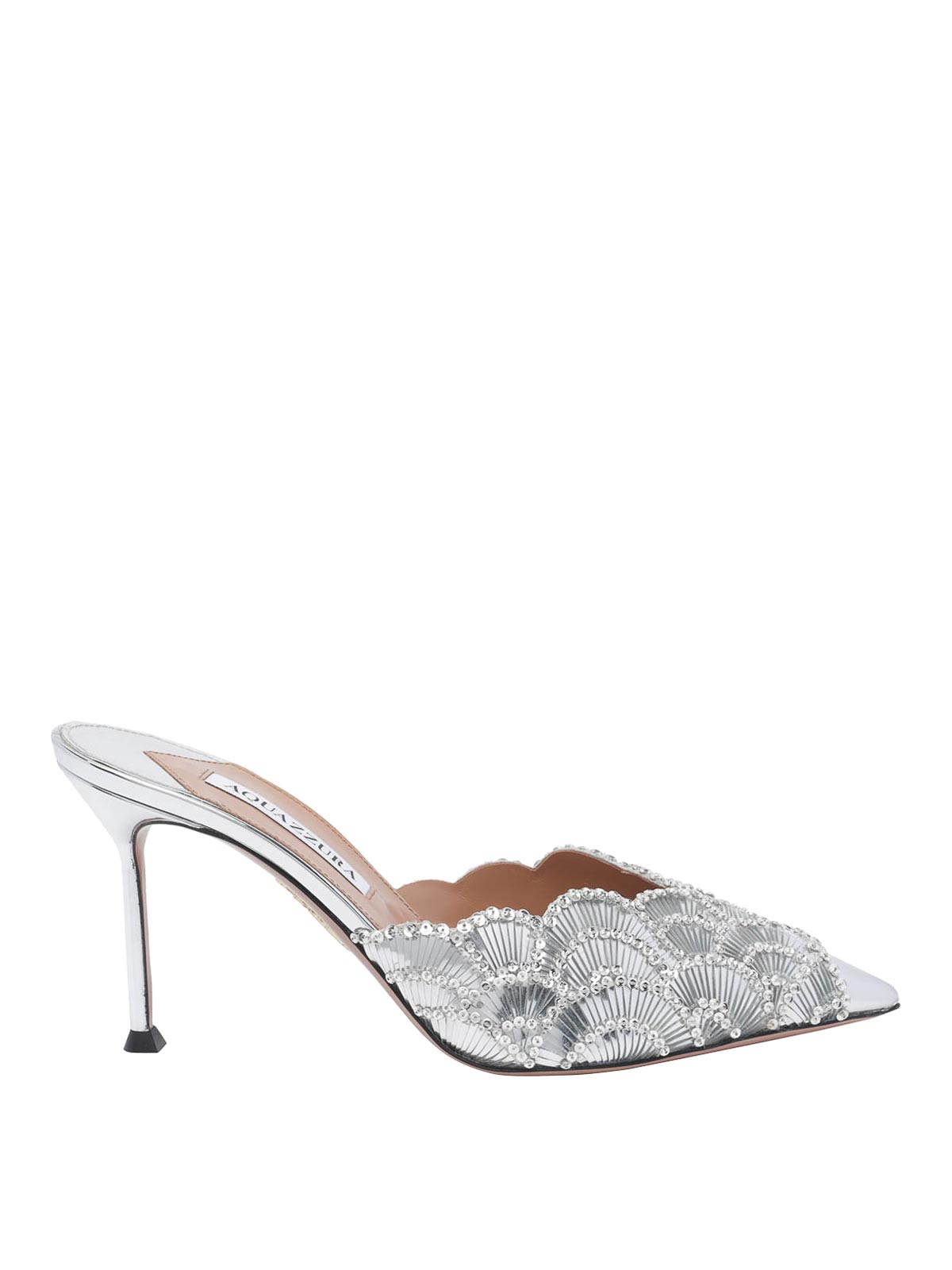 Aquazzura Mules - Argent