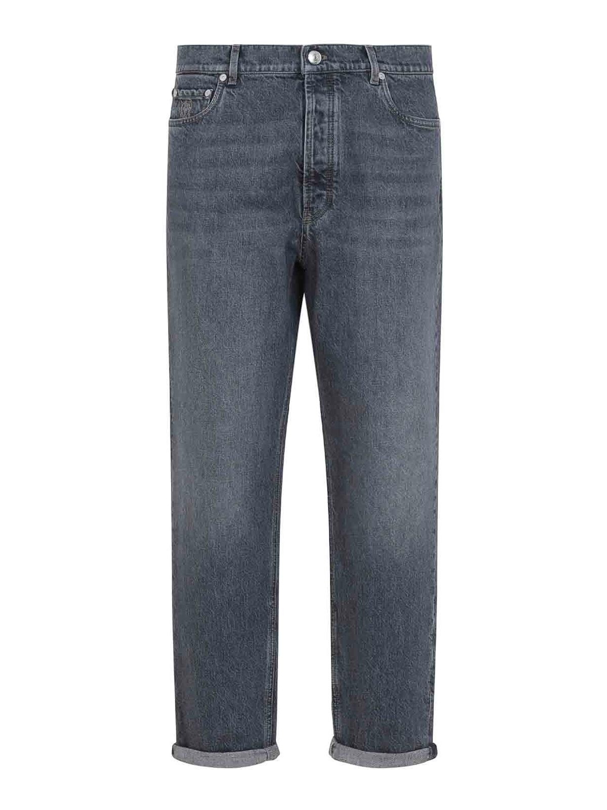 Brunello Cucinelli Jean Droit - Gris