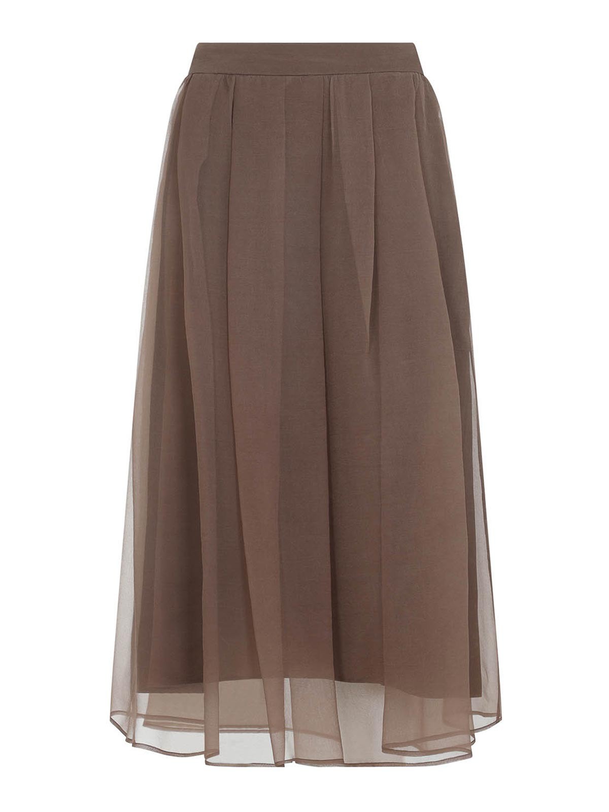 Brunello Cucinelli Jupe Midi - Marron