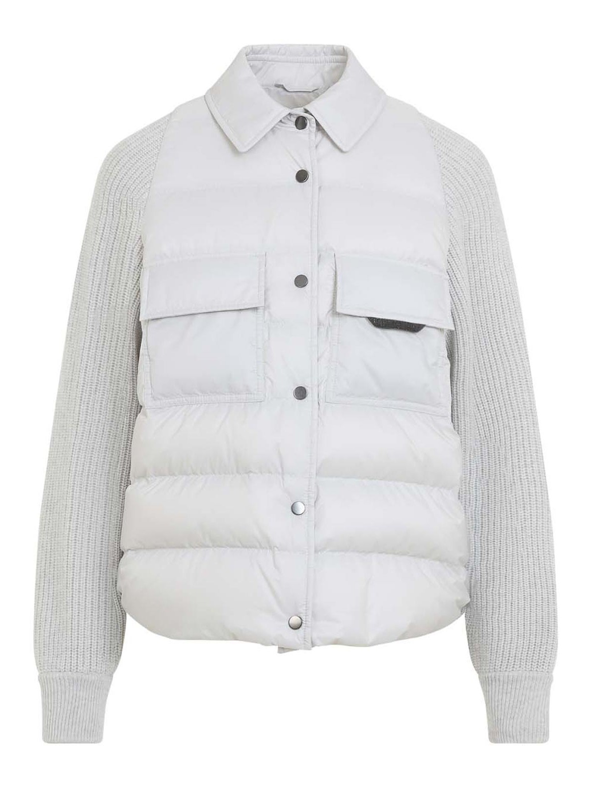 Brunello Cucinelli Blouson Rembourré - Blanc