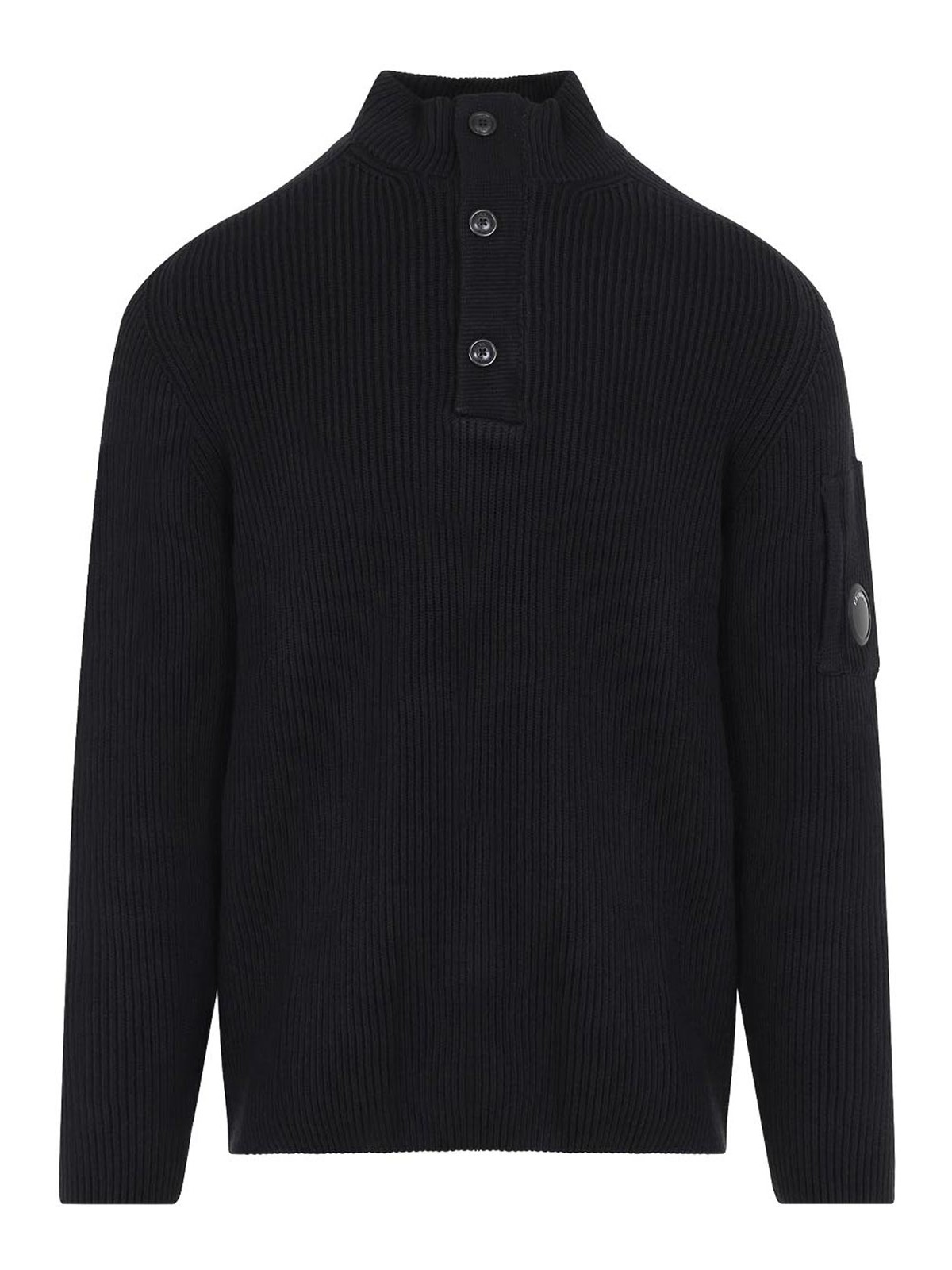 C. P. Company Pull Col Rond - Noir