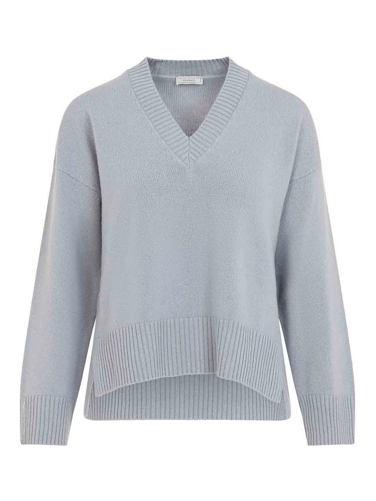Peserico Pull Col Rond - Bleu Clair