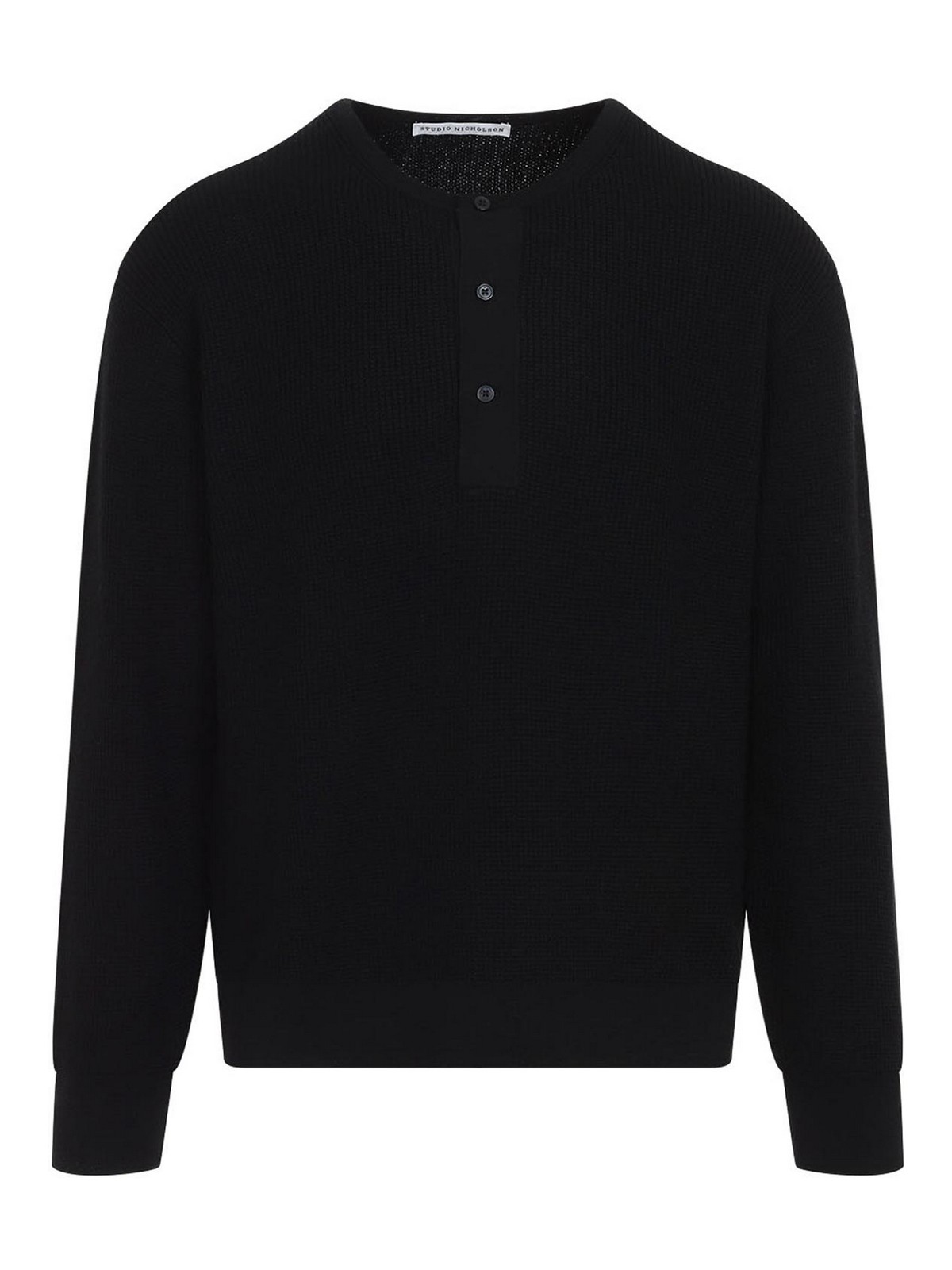 Studio Nicholson Pull Col Rond - Noir
