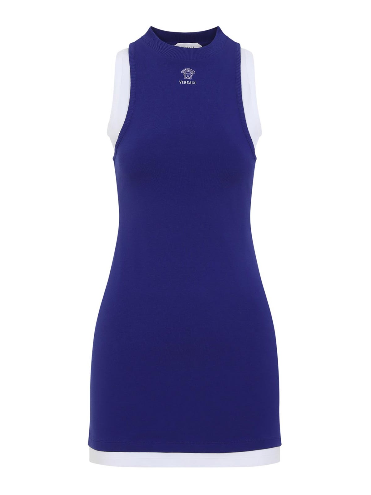 Versace Robe Au Genou - Bleu