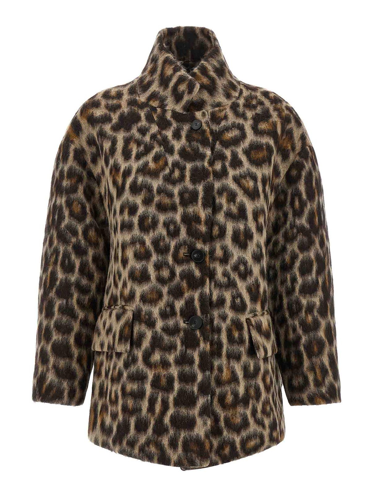 Alberto Biani Manteau Court - Beige