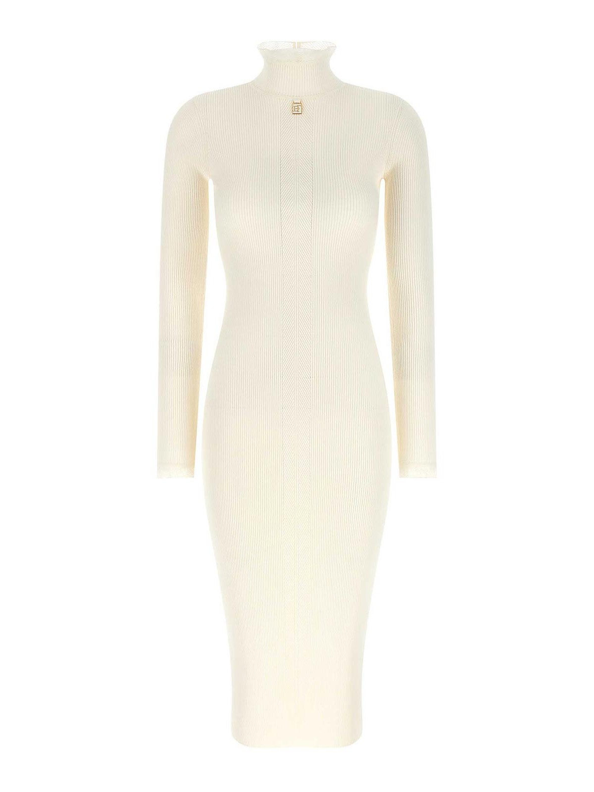 Elisabetta Franchi Robe Au Genou - Blanc