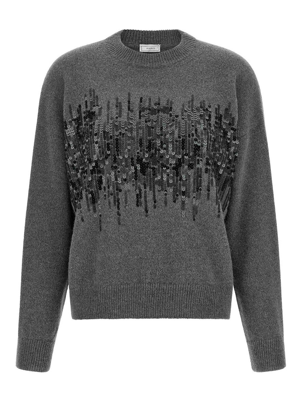 Peserico Pull Col Rond - Gris