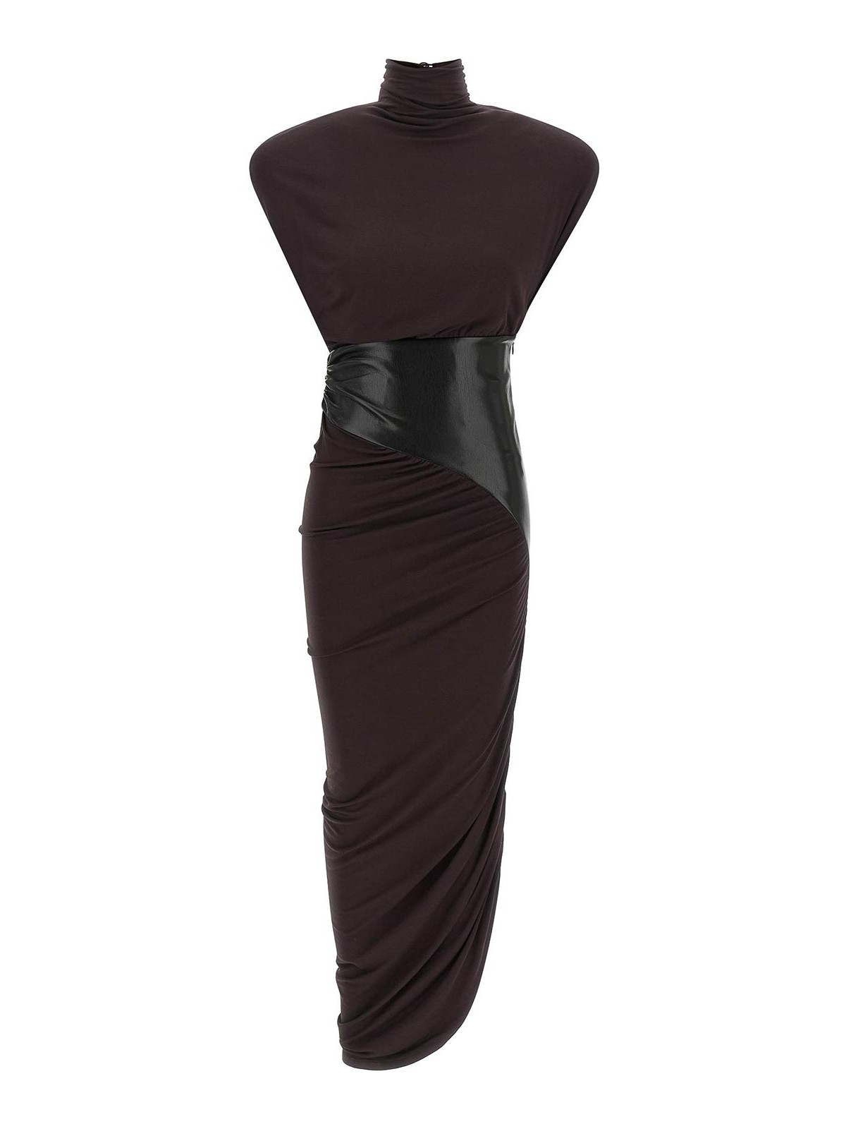 The Andamane Vestido Midi - Burdeos In Rojo Oscuro