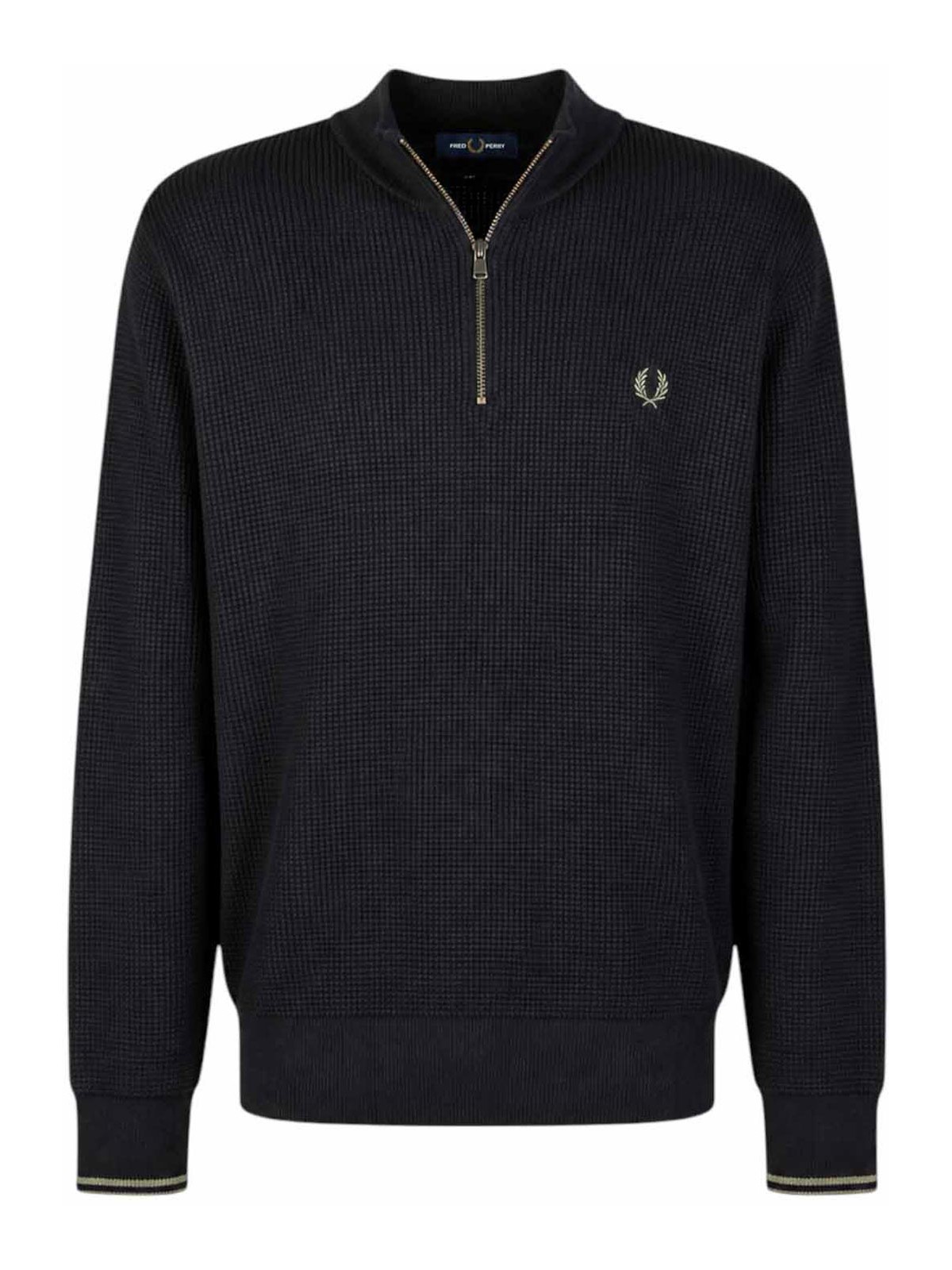 Fred Perry Pull Col Roulé - Noir