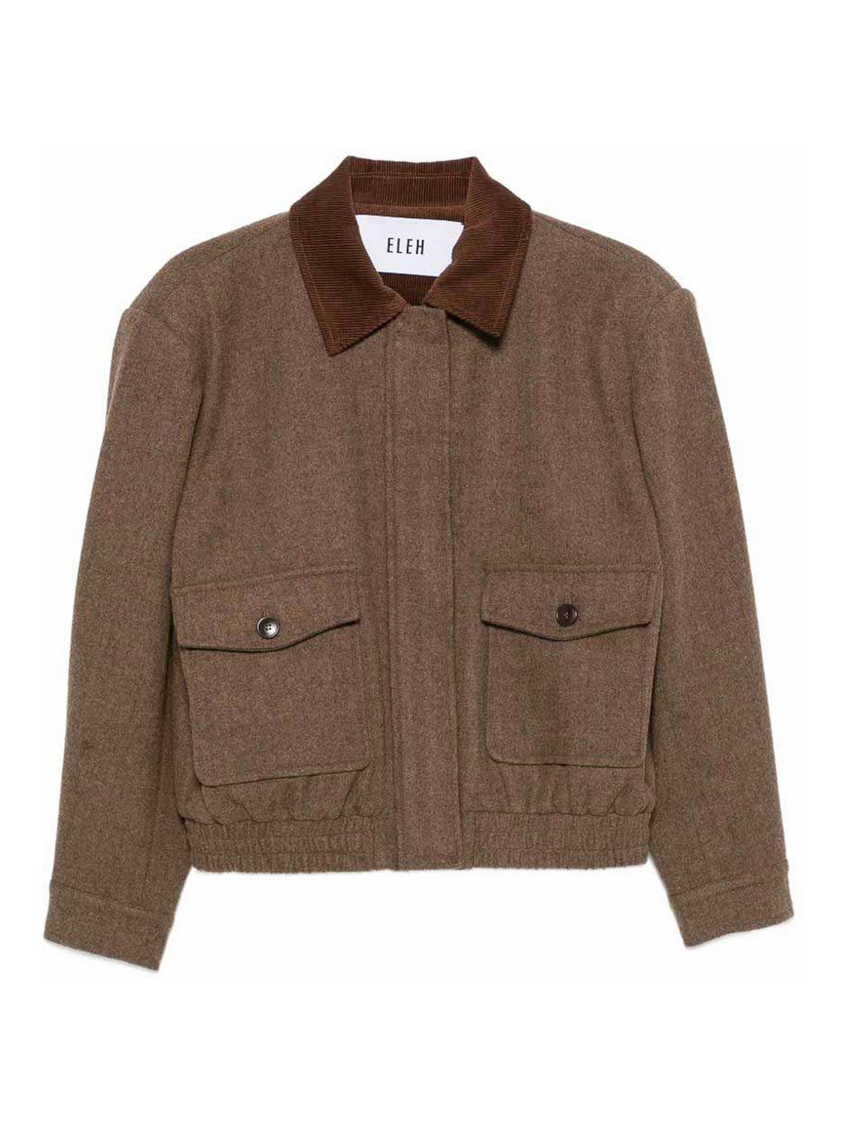 Eleh Regular-fit Fabric Jacket In Brown