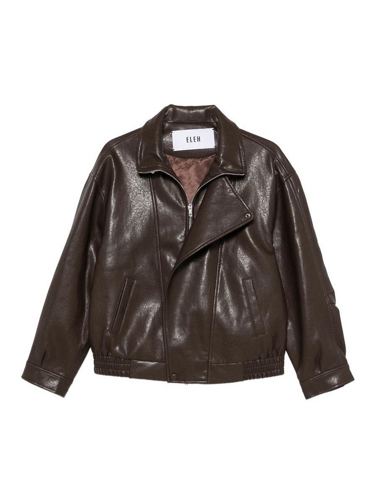 Eleh Jacket Crafted From Soft Faux Leather In Brown