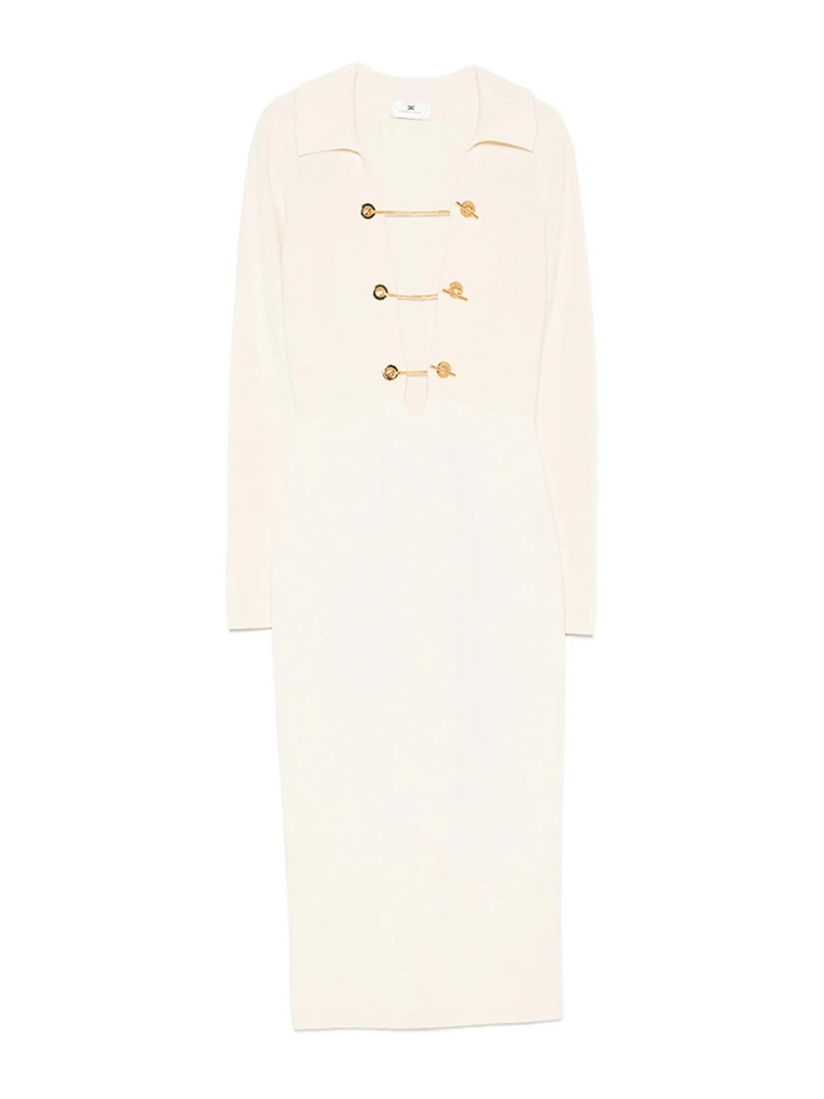 Elisabetta Franchi Robe Au Genou - Beige