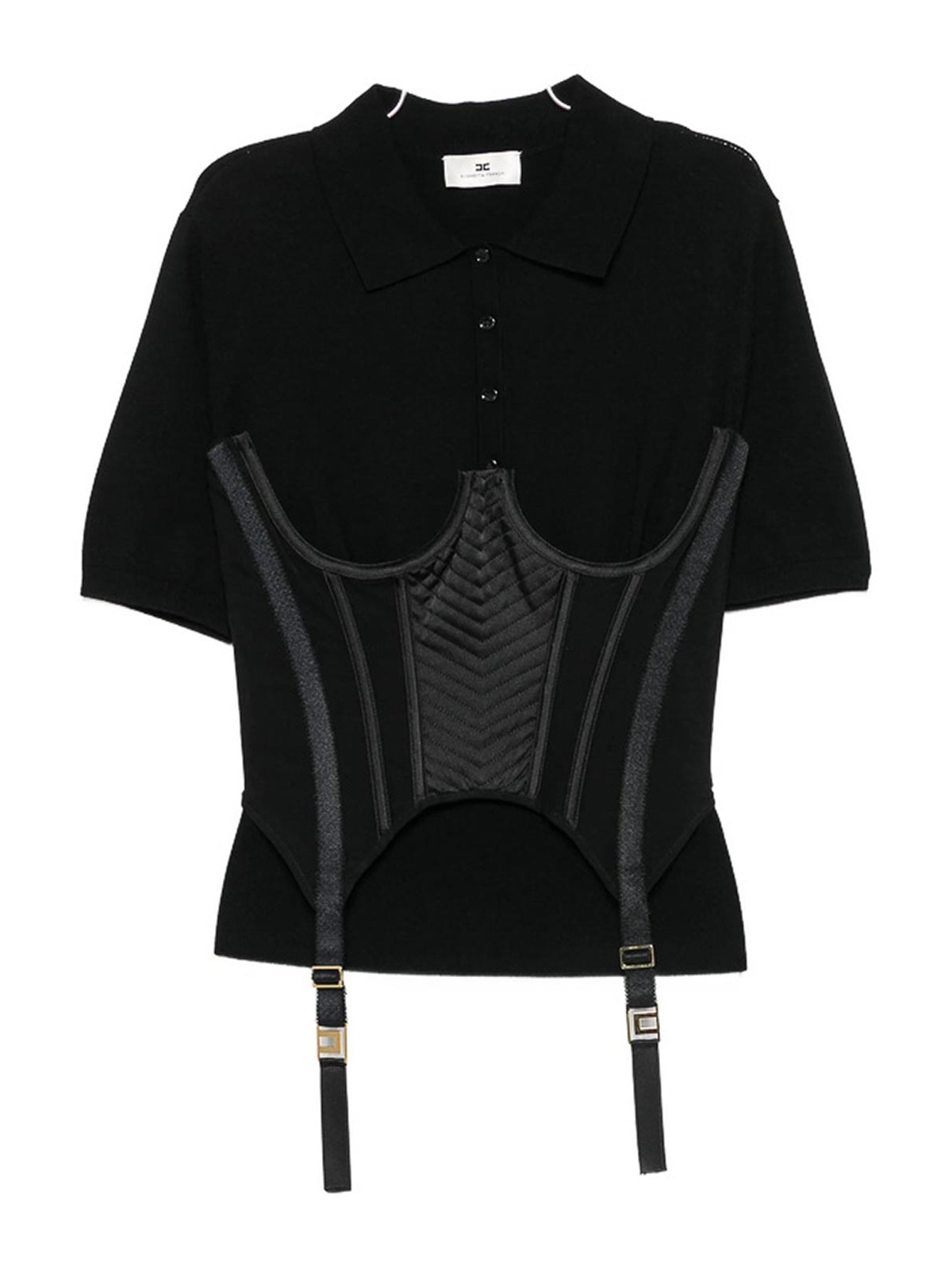 Elisabetta Franchi Pull Col Rond - Noir