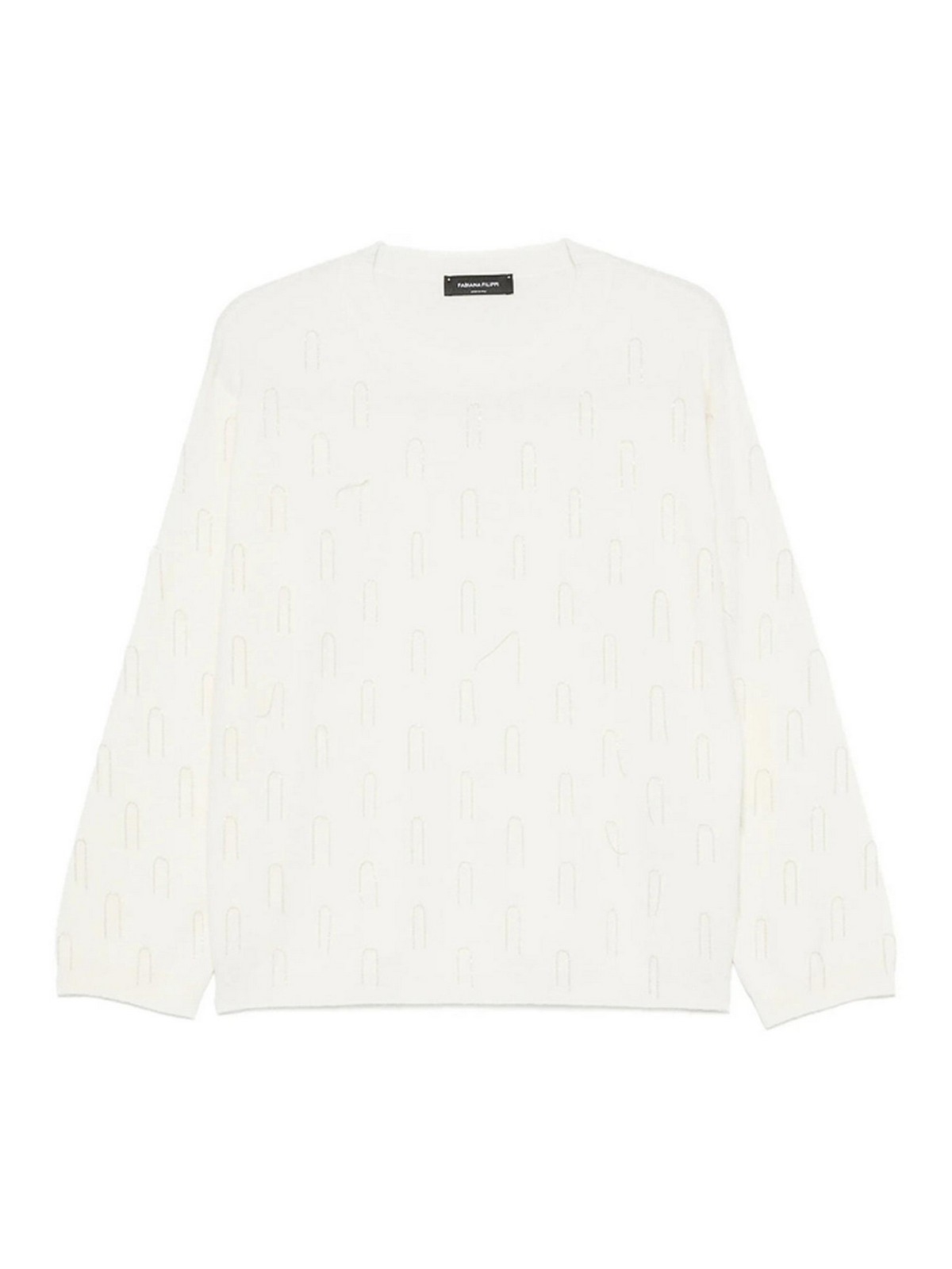 Fabiana Filippi Pull Col Rond - Blanc