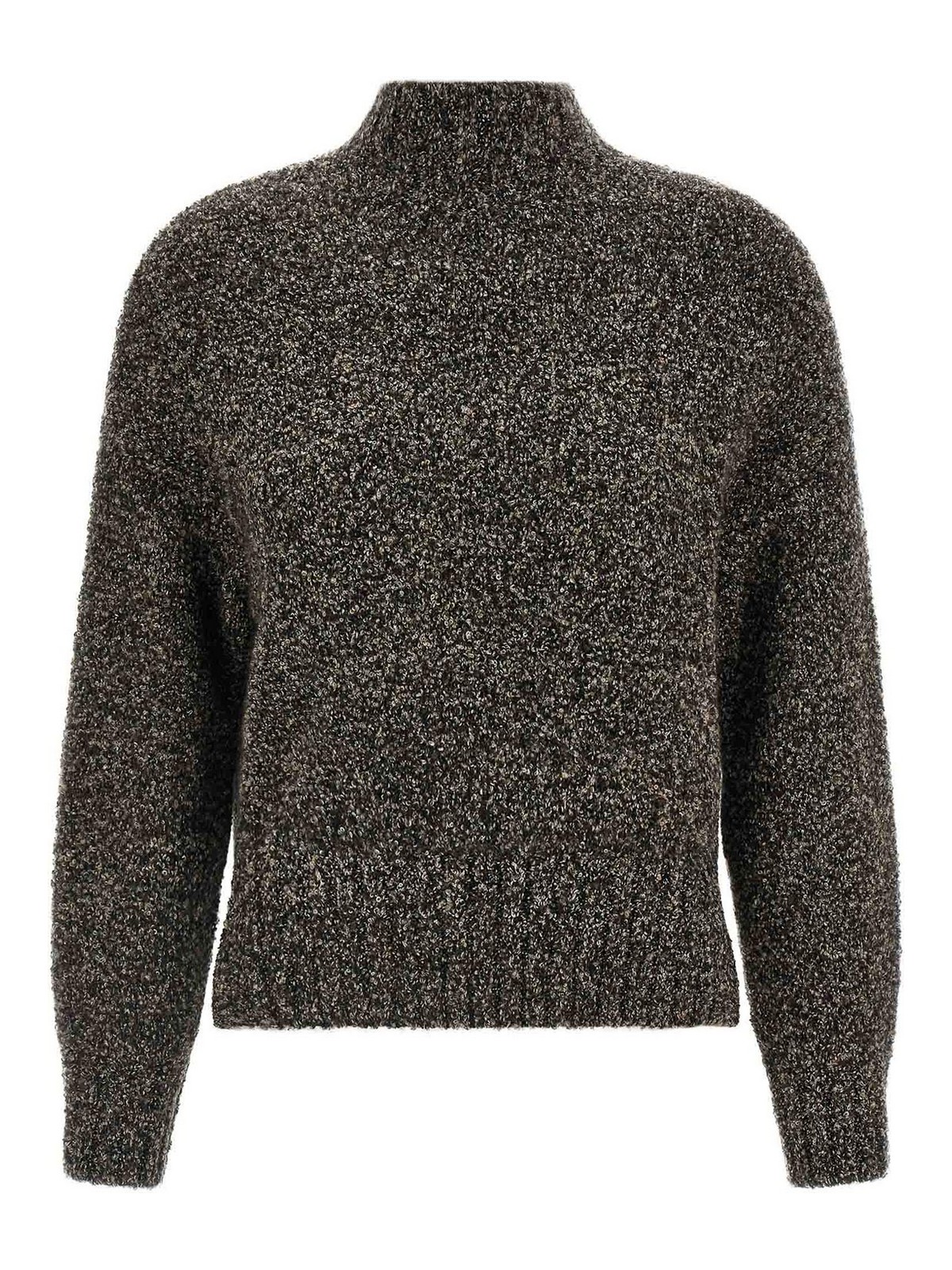 Agnona Pull Col Roulé - Marron