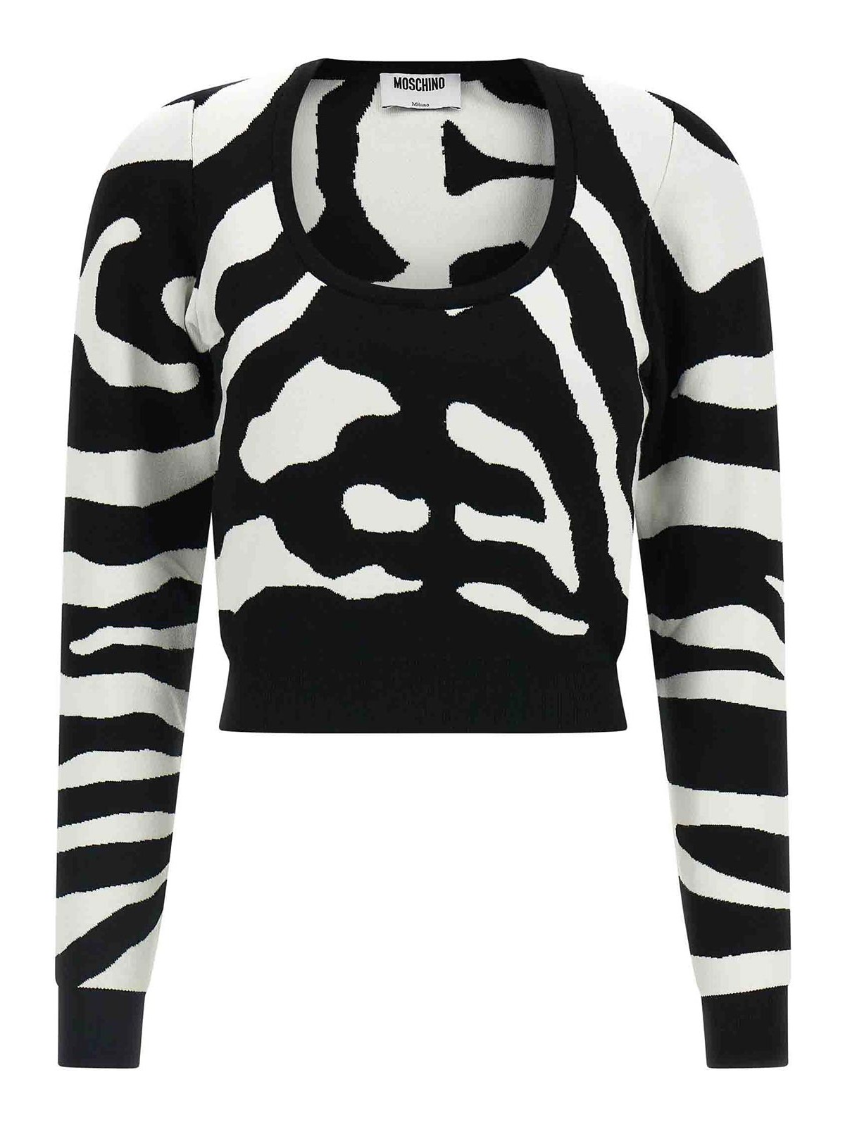 Moschino Pull Col Rond - Noir