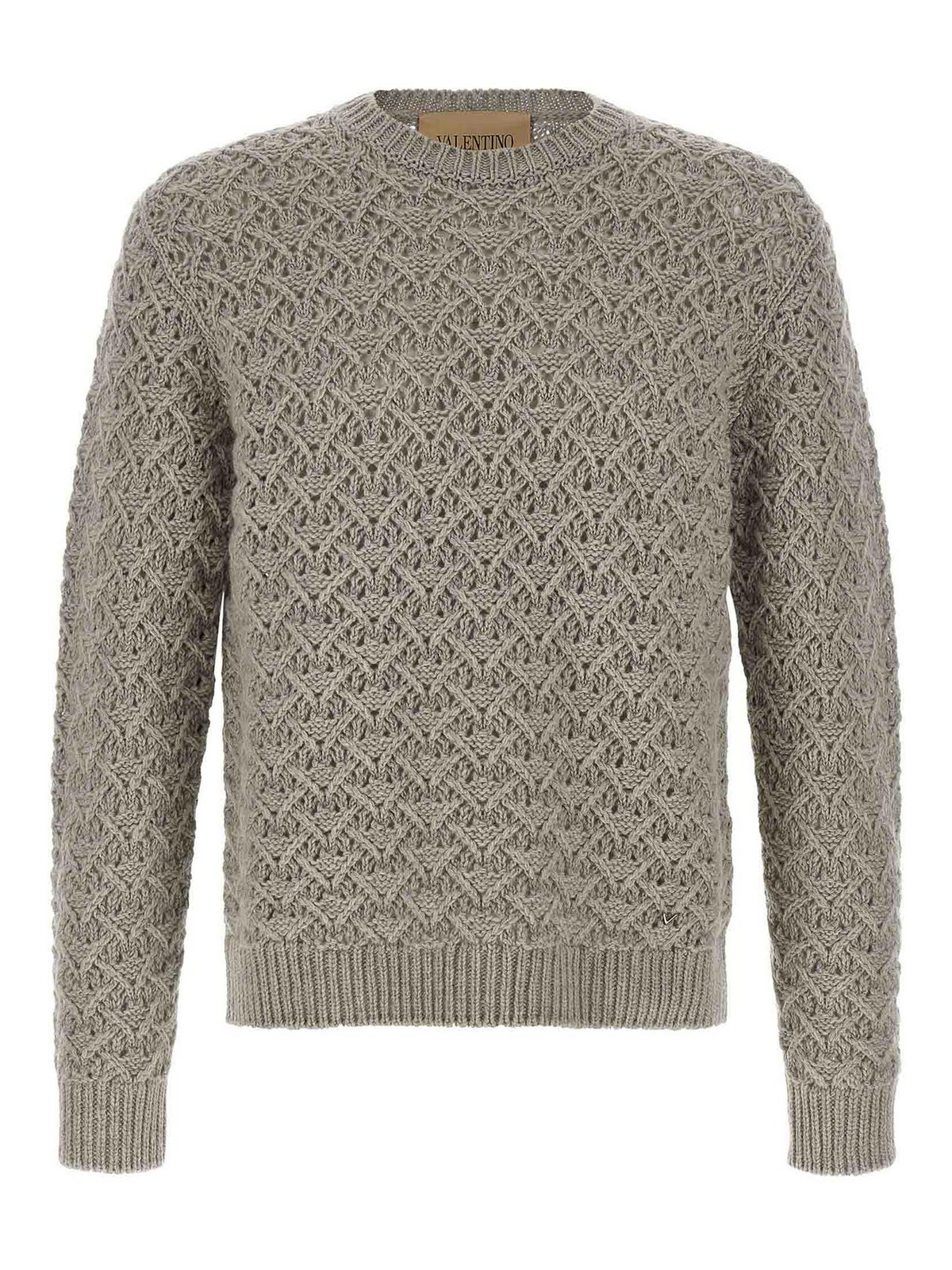 Valentino Garavani Pull Col Rond - Gris