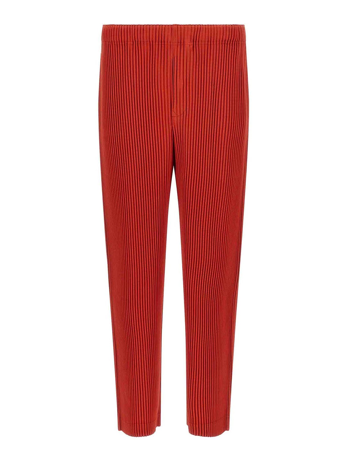 Homme Plissé Issey Miyake Pantalons Décontractés - Rouge