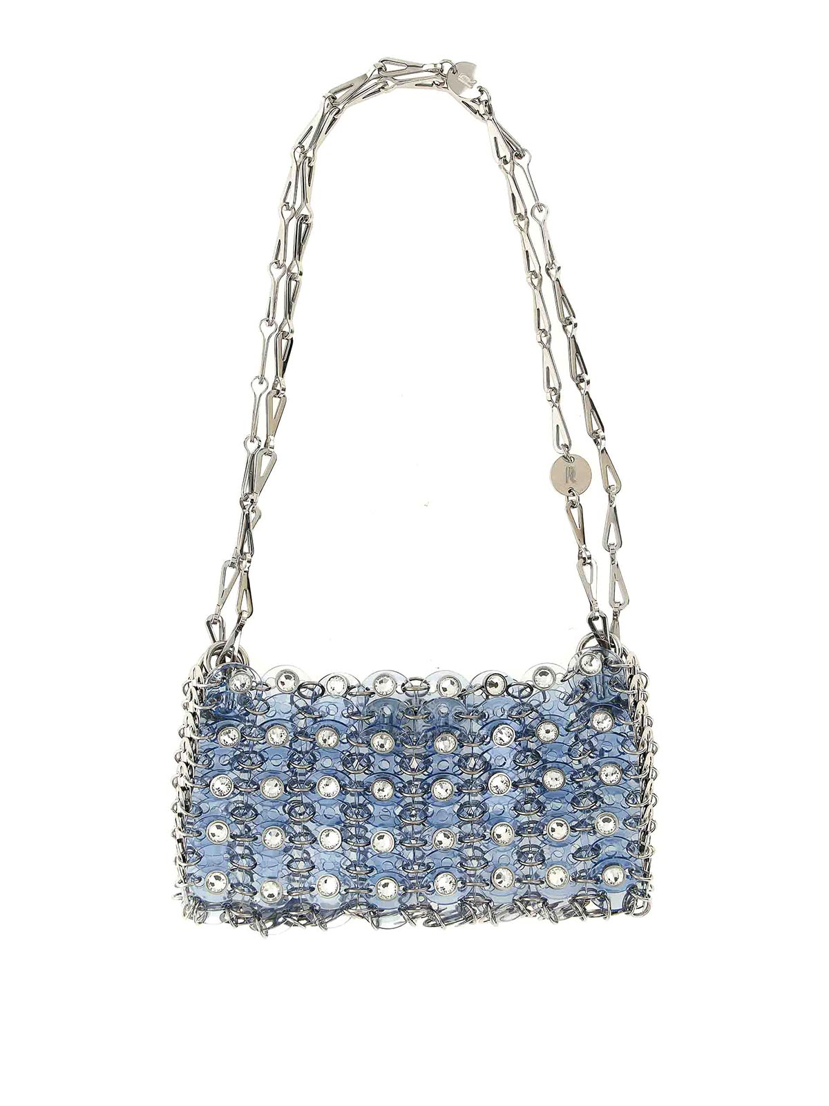 Rabanne Sac Porté Épaule - Bleu Clair